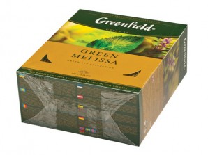 Чай Greenfield Грин Мелисса (зеленый чай с мелиссой), 2 × 100