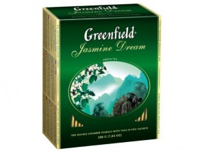 Чай Greenfield Жасмин Дрим (зеленый чай с жасмином), 2 × 100